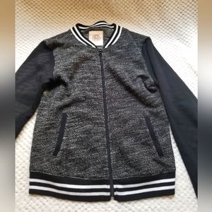 Charcoal Grey Bomber Style Jacket